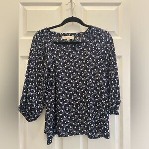 LOFT floral quarter sleeve blouse